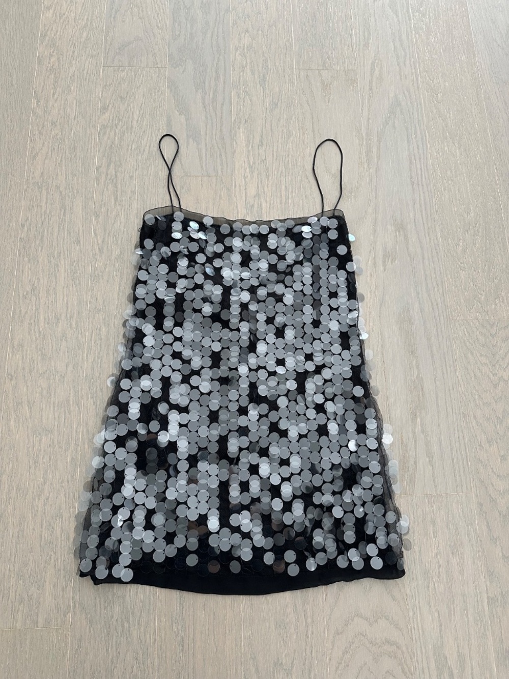 16Arlington 16 Arlington FIA Black Sequin Sequined Mini Tulle Dress UK 10 = US 6 - Picture 7 of 12